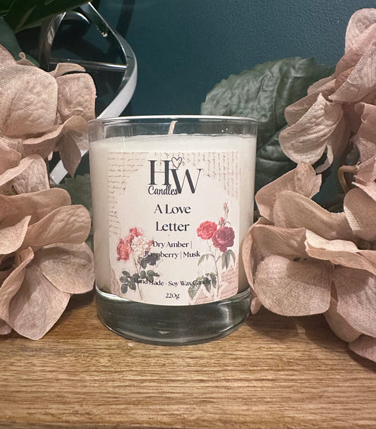 A Love Letter Luxury Soy Wax Candle